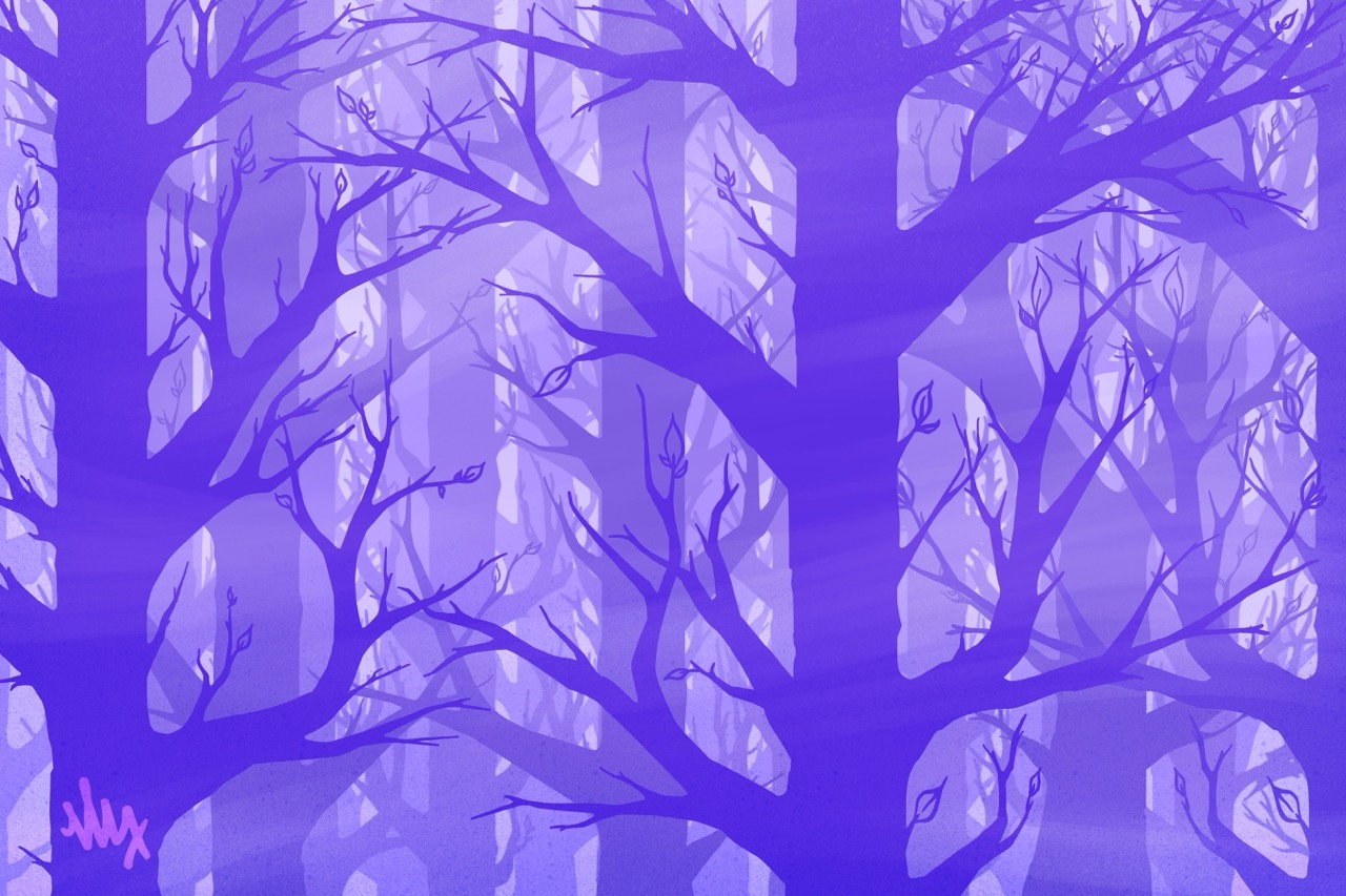 Purple forest