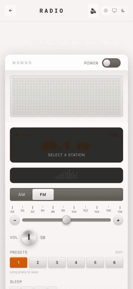 Radio mobile — light mode