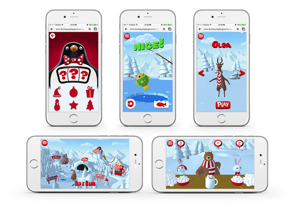 Bullseye&rsquo;s Playground - Mobile Mockups